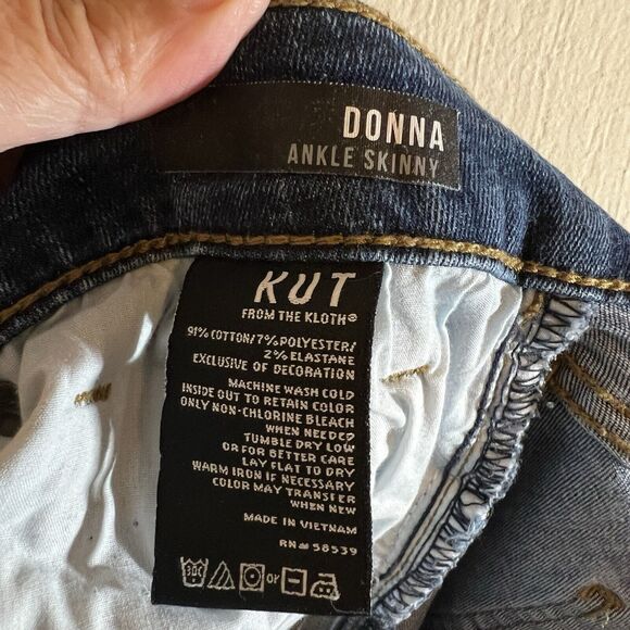 Kut From The Kloth Womens Jeans Size 18 Donna Ankle Skinny Tuxedo Racer Stripe - Picture 6 of 7